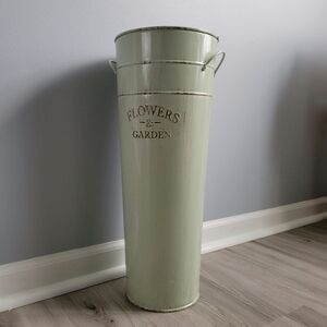 MAINSTAYS Large Mint Green Rustic Decorative Metal Vase